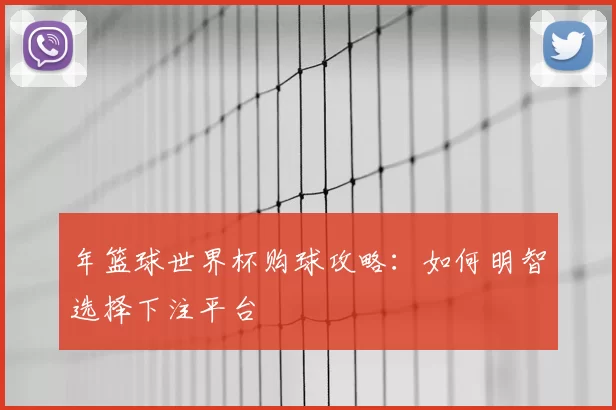 年篮球世界杯购球攻略：如何明智选择下注平台